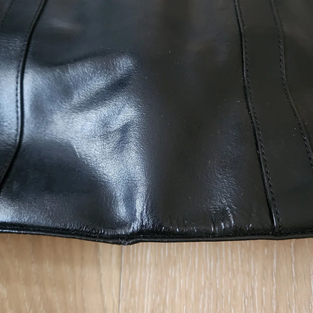 Beautiful Loved Black Leather Double Strapped Alfani Shoulder Tote Bag - Picture 2 of 9